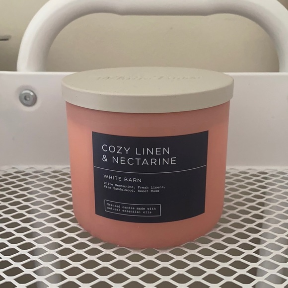 Bath & Body Works Other Bath Body Works Cozy Linen Nectarine Candle Poshmark